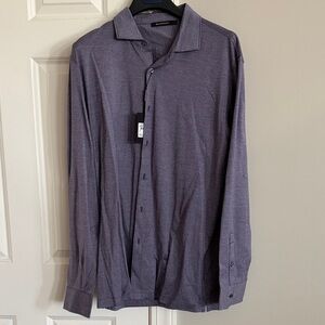 Bugatchi Men's Button-Down Long Sleeve Shirt - Dusty Purple